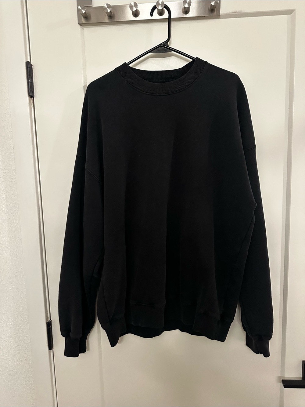 Abercrombie & Fitch Black Crewneck Sweater Sunday Crew